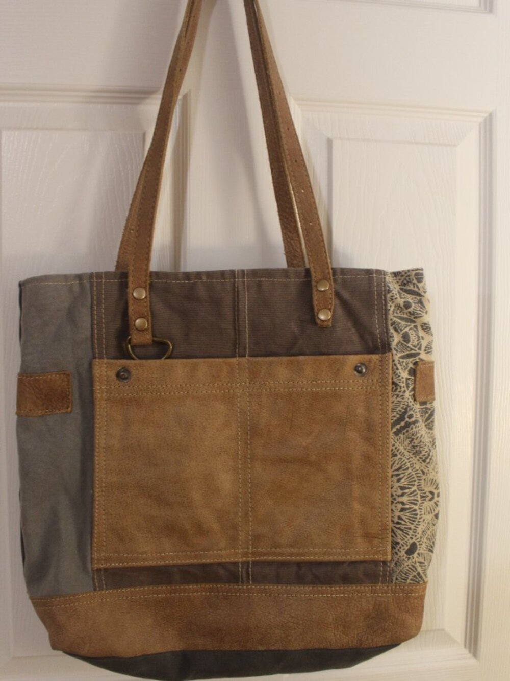 MKF Collection SKU260 Sage Green Quilted Crossbody Bag Tassel Zip Pocket